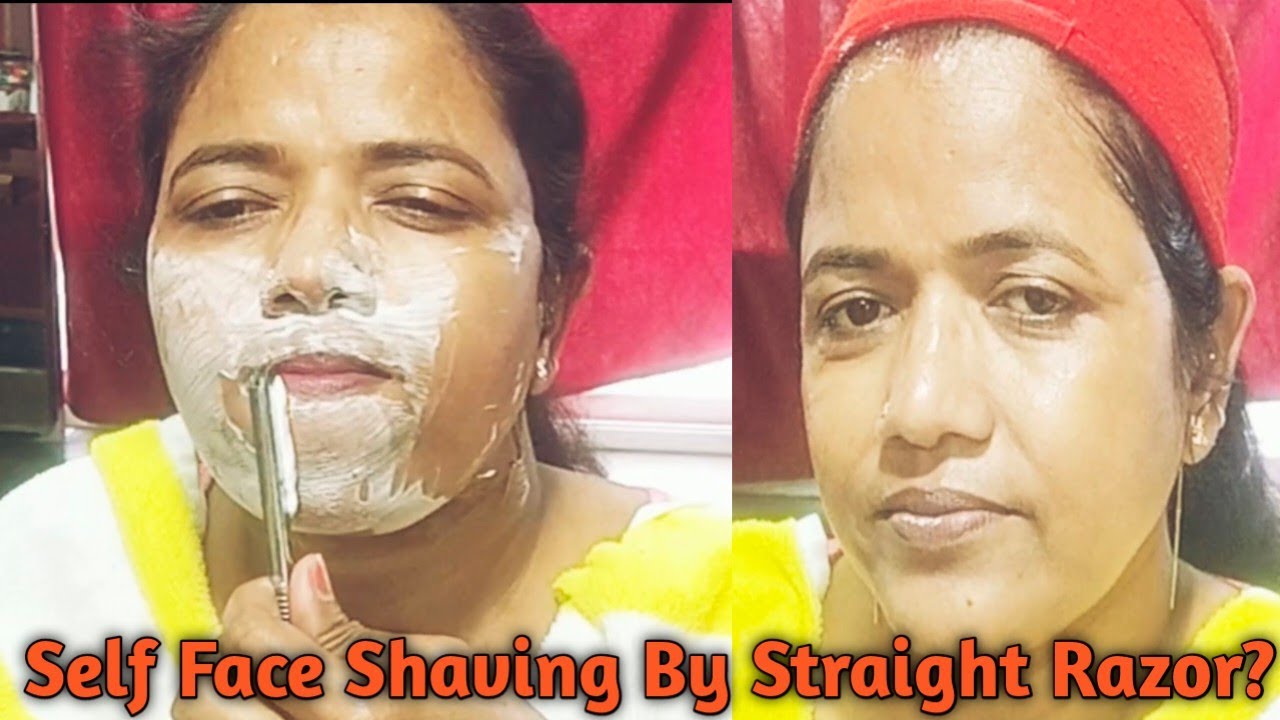 Unwanted Hair Self Face Shaving By Straight Razor ||Requested Video @SwapnasLife28