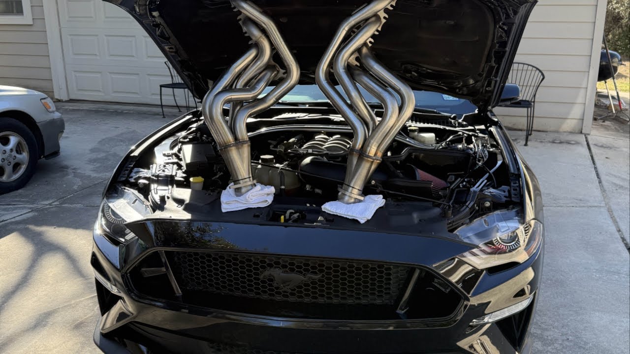 CATLESS HEADERS ON MY MUSTANG GT (INSANELY LOUD!!!)