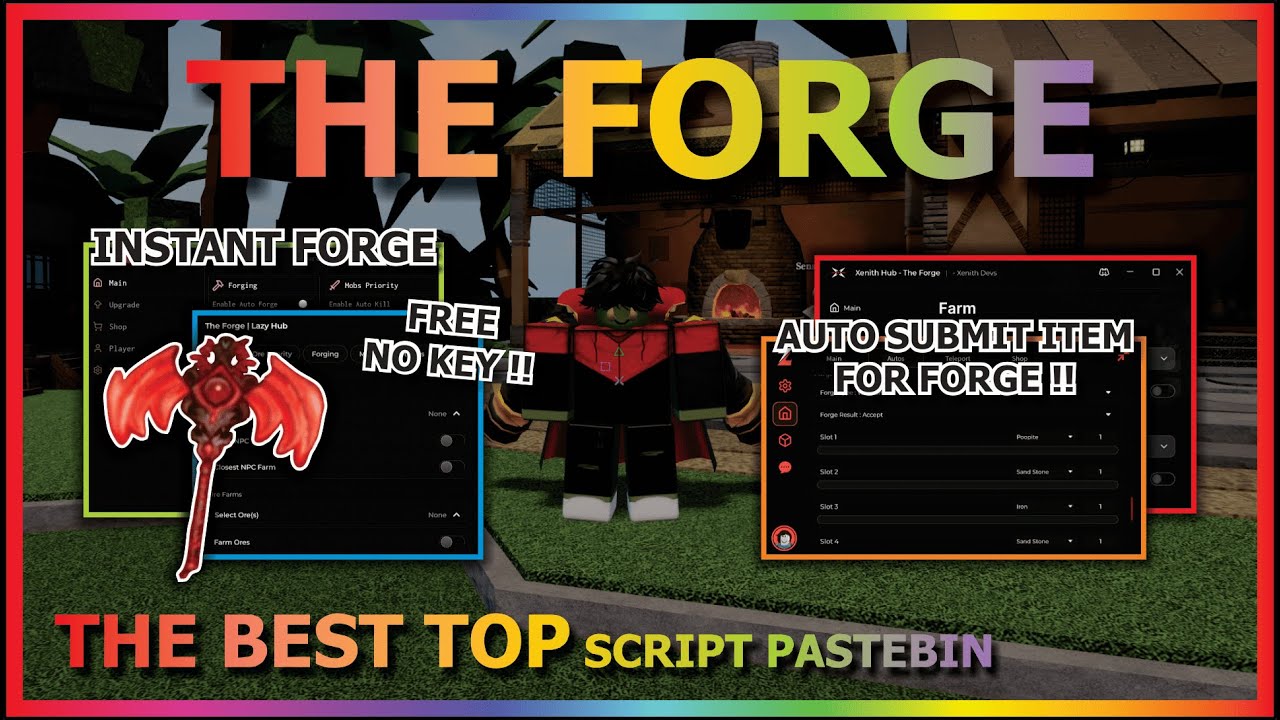 THE FORGE Script Pastebin 2025 AUTO FARM, INSTANT FORGE, ORE, KILL AURA, SELL, UNDETECTED (NO KEY)⚔️