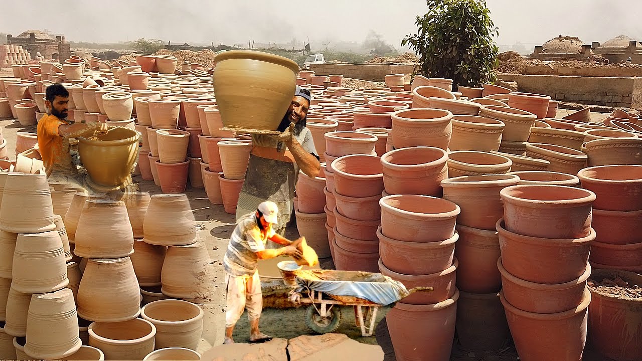 Big Clay Planter How to Make | Ancient Pottery Clay For Planters | Ancient Method Of Clay Plant Pots