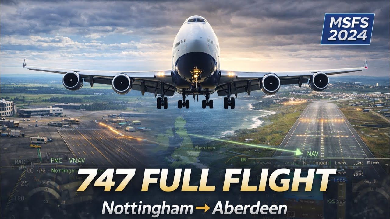 Boeing 747 FULL Flight In MSFS 2024 | Travelling in The UK Highlands 