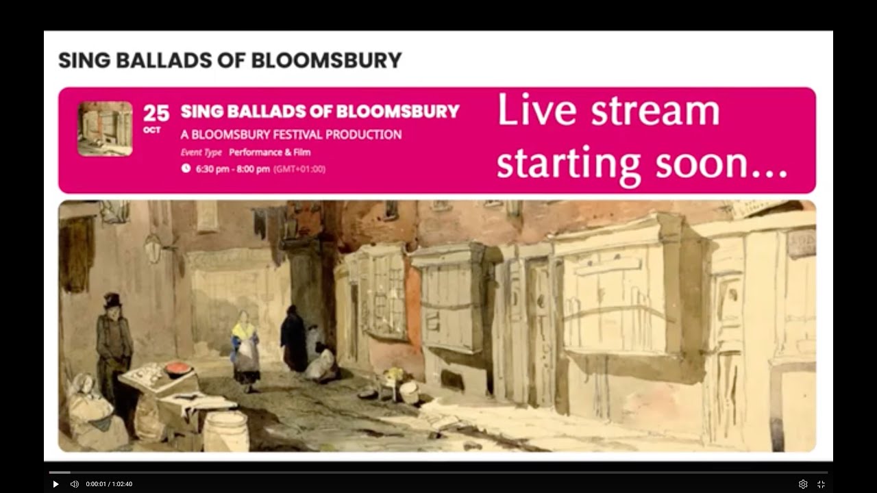 Sing Ballads of Bloomsbury