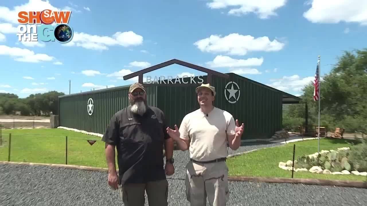 Tour the WWII-themed barracks at DriveTanks.com