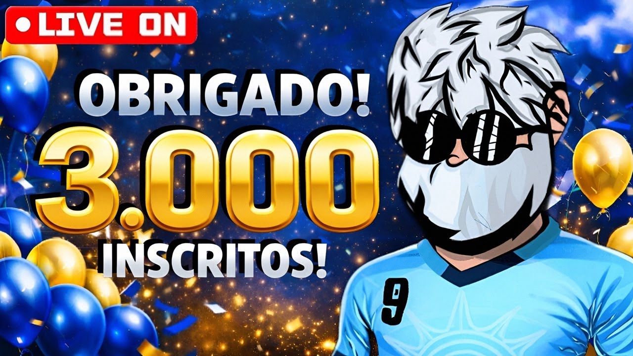 LIVE ON 🔴 FREE FIRE | 🎉 ESPECIAL 3 MIL – TROPA JOKER 💛