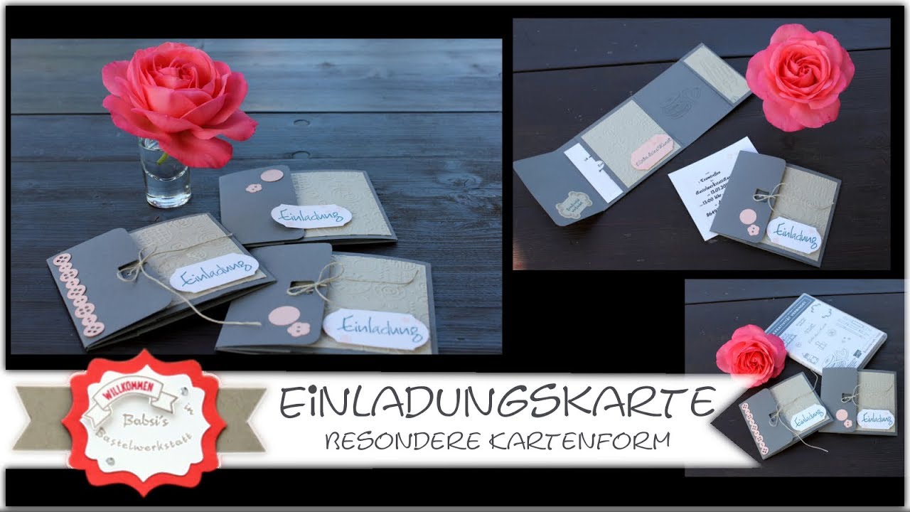 Besondere Kartenform - Einladungskarte - Taschenkarte - Stampin´Up! - Kreativität verbindet