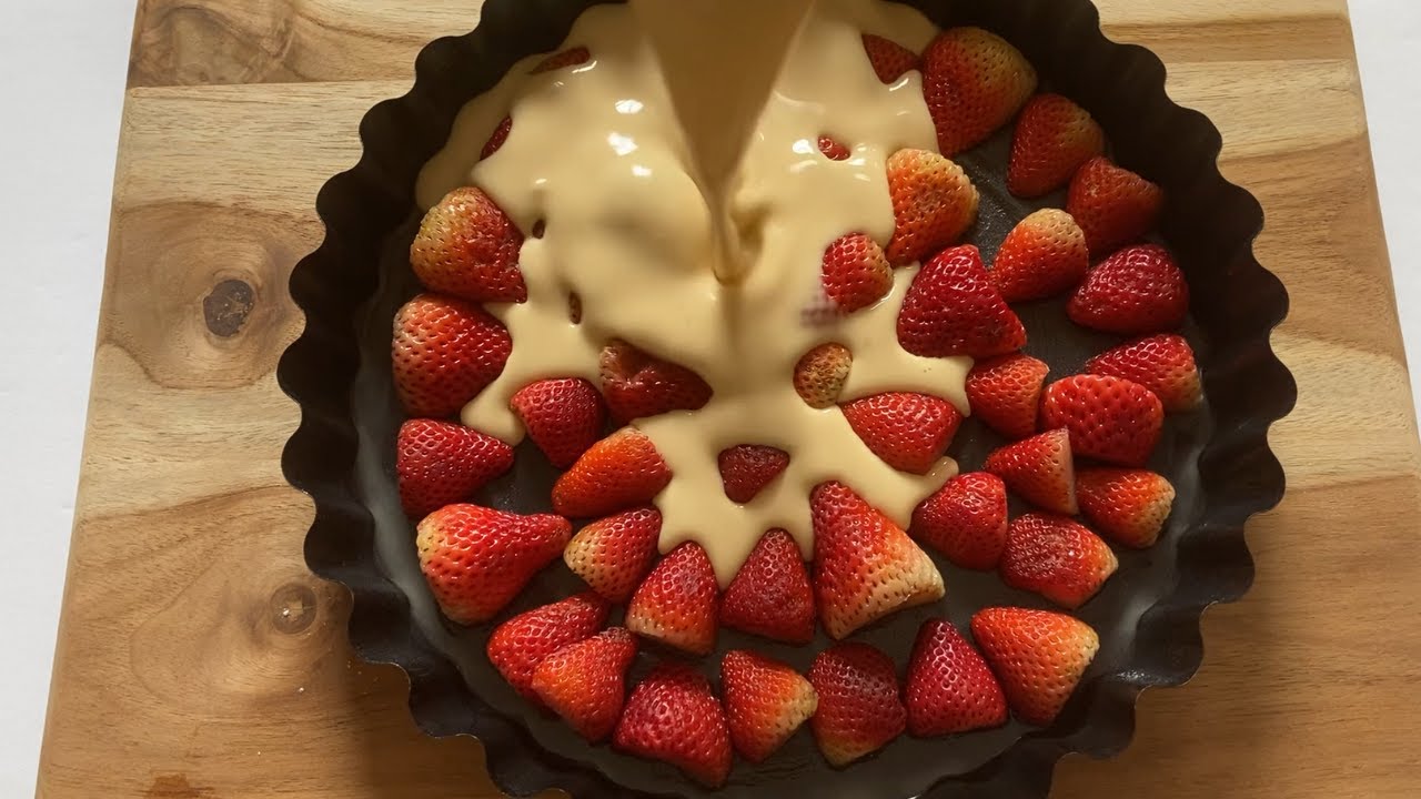 POSTRE FÁCIL Y DELICIOSO! CLAFOUTIS DE FRESAS!