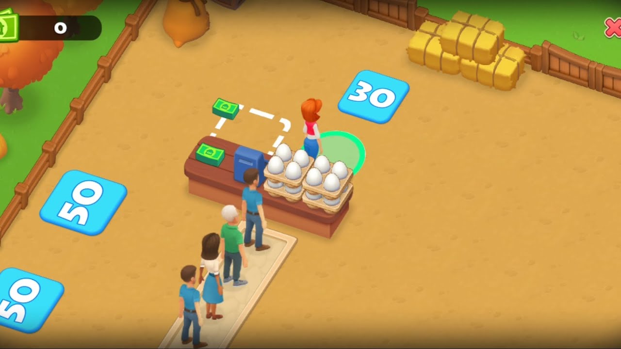 Township selling Eggs mini gameplay