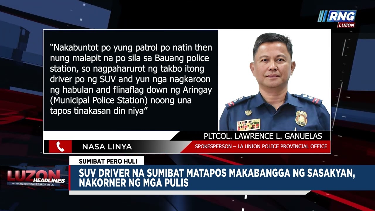 SUV driver na sumibat matapos makabangga ng sasakyan, nakorner ng mga pulis | Luzon Headlines