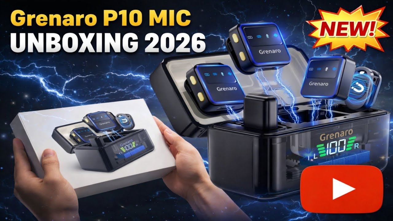 Grenaro P10 Mic Unboxing Hindi | Best Mic for Reels & Vlogs 2026 