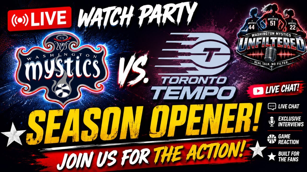 WASHINGTON MYSTICS VS. TORONTO TEMPO - LIVE WATCH PARTY - JOIN THE ASYLUM!