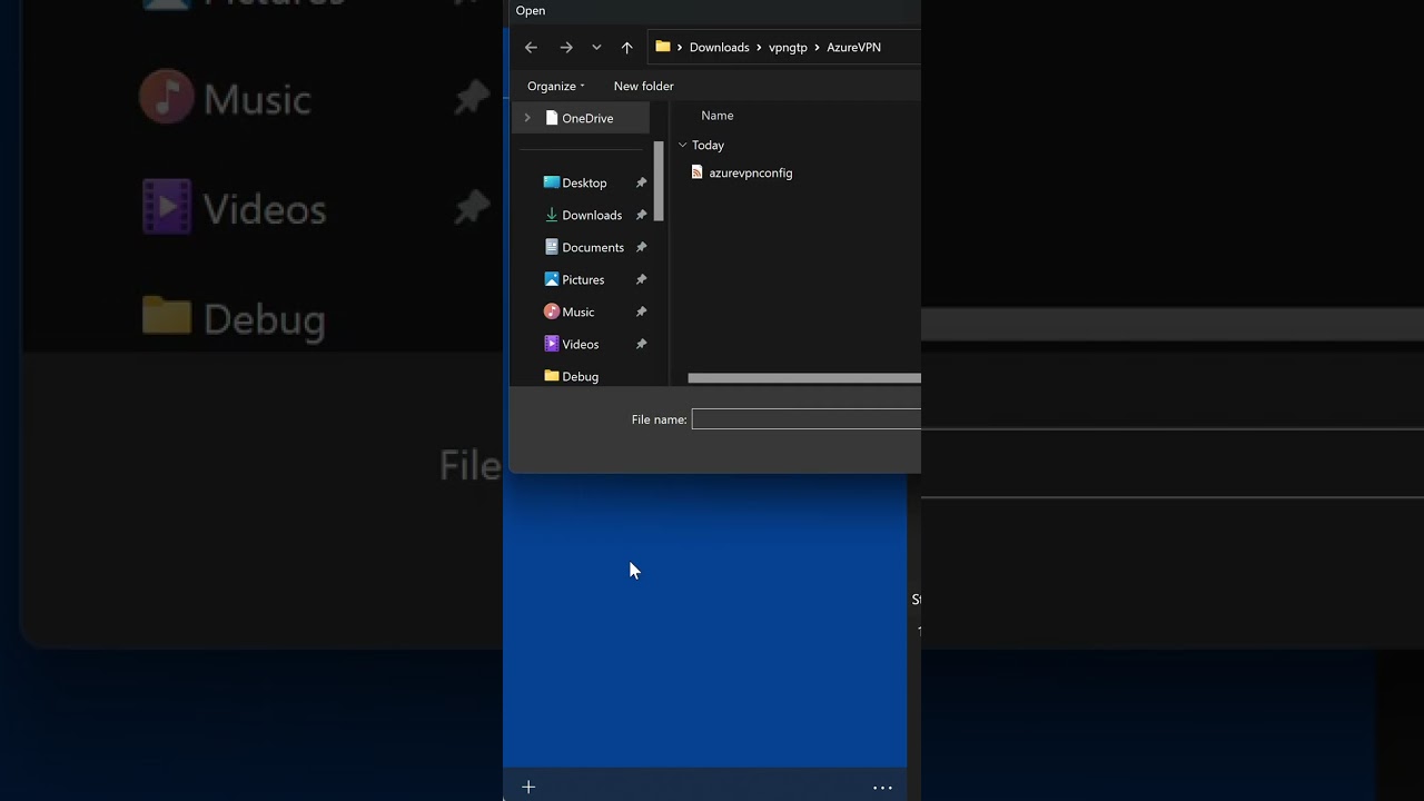 Azure VPN Client Import
