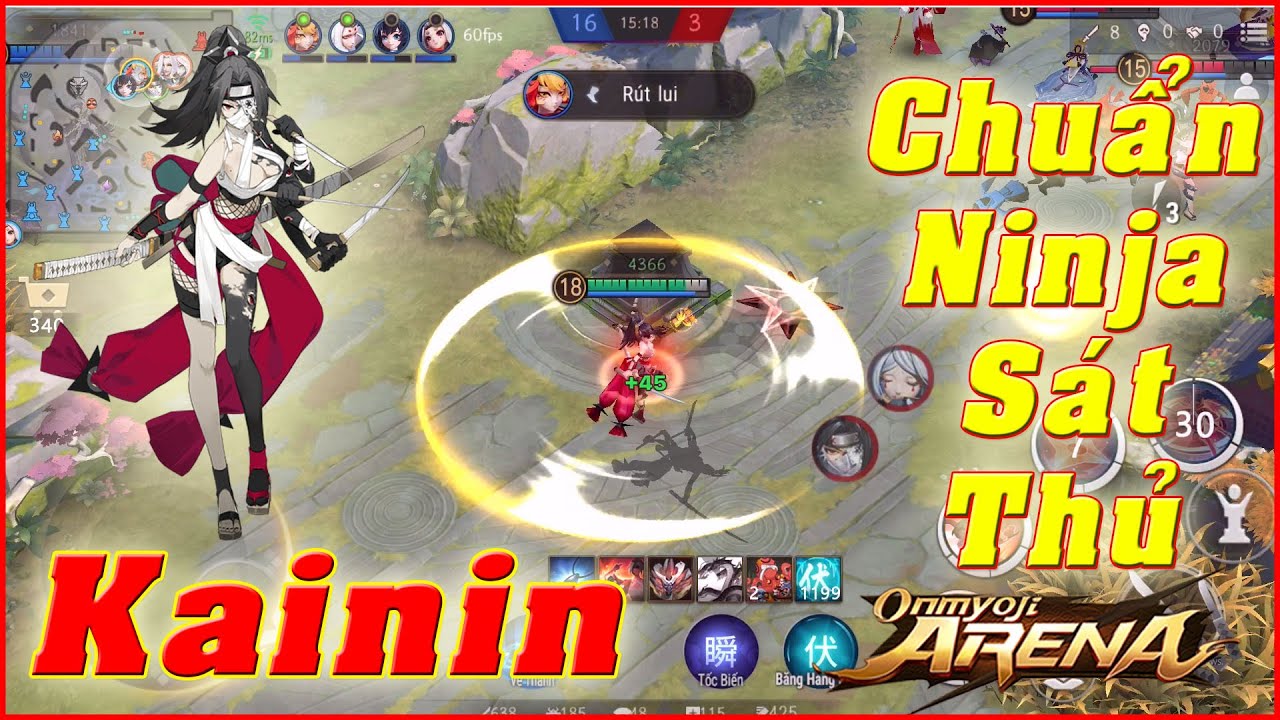 🌸Onmyoji Arena: Kainin (Hải Nhẫn) - Sát Thủ Thần Tốc 1 Combo, Đồ, Ngọc & Combo