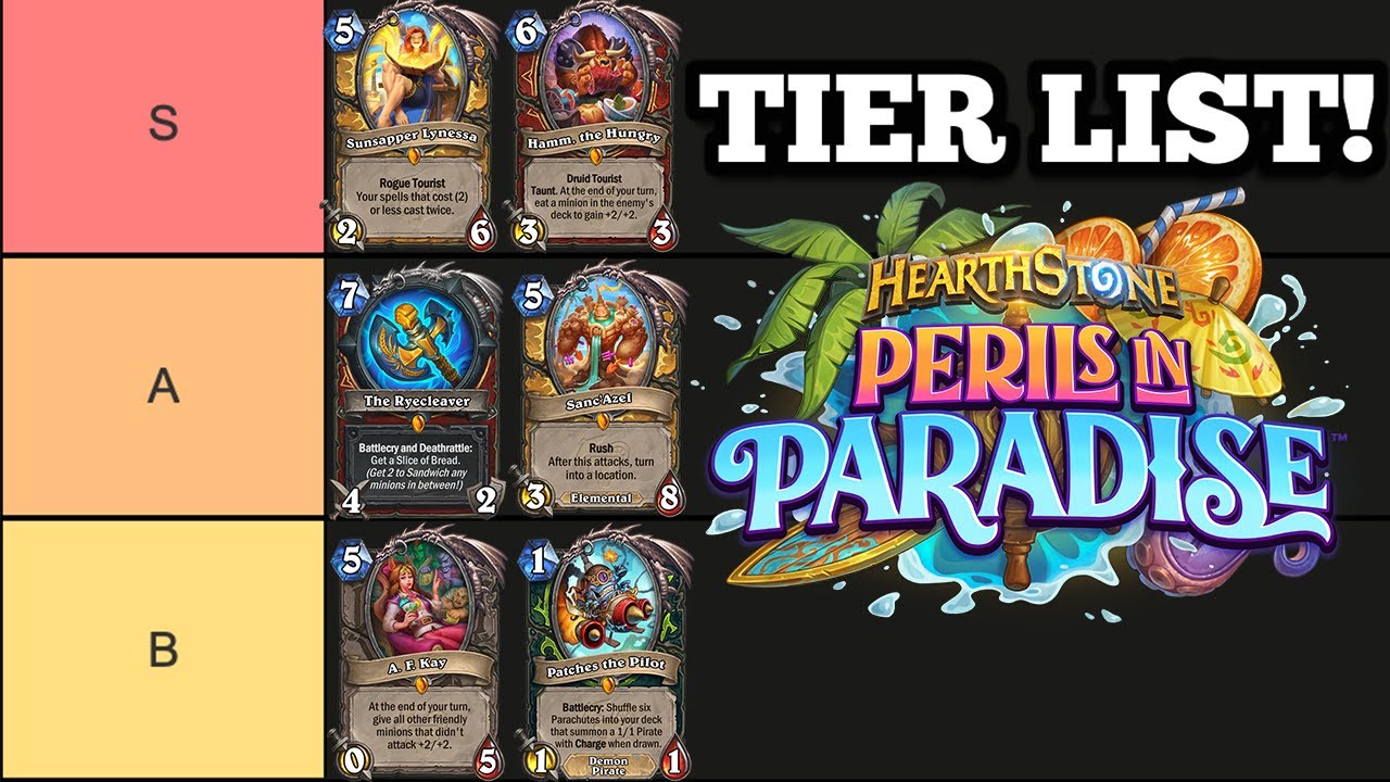 A tier list of every LEGENDARY from Perils in Paradise!