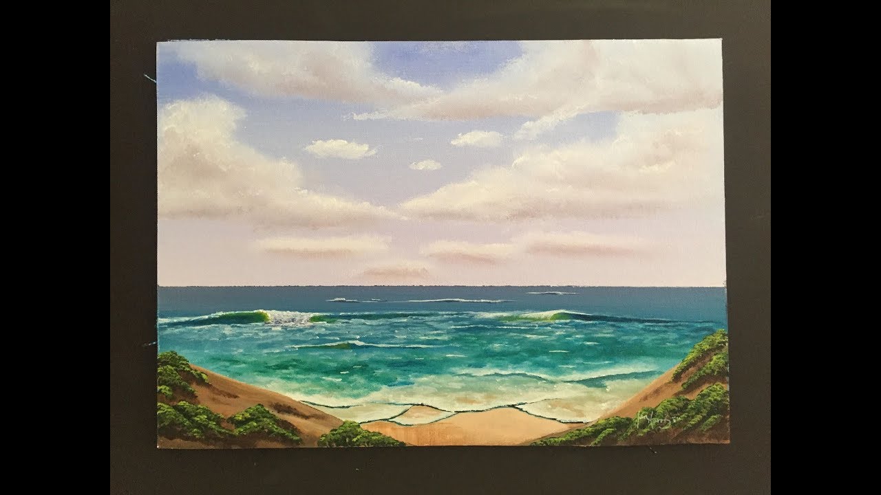 #194. How to paint realistic beach 