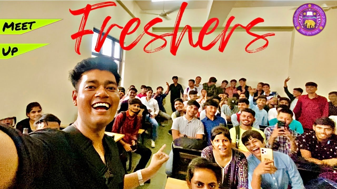 College FRESHERS Meet Up in Delhi University 🔥| First Day of College Vlog ❤️- Indian Eric