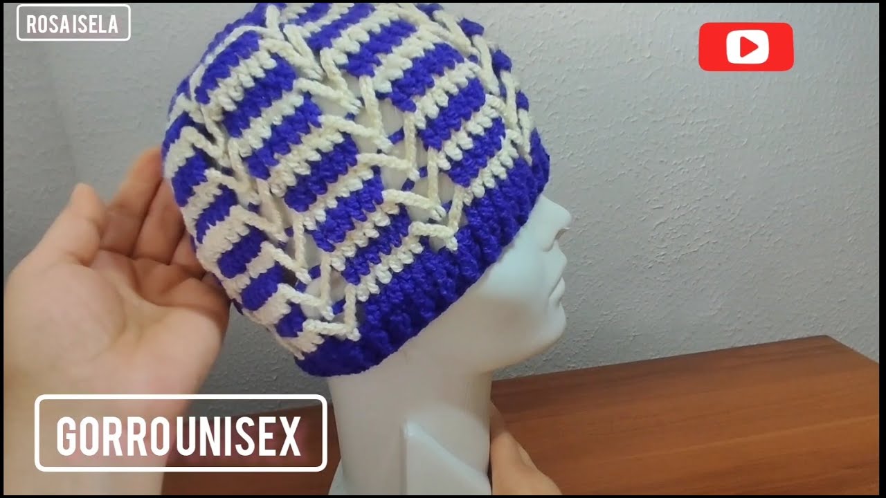 GORRO UNISEX tejido para todas las tallas, SÚPER FÁCIL #rosaisela