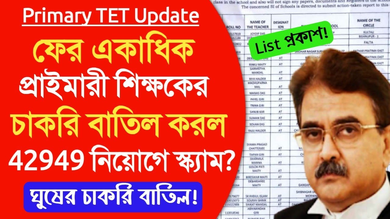 Primary TET 2014 latest news।primary job cancel list today।primary recruitment update।primary tet