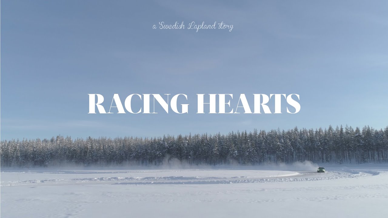 Driving on frozen lakes in Swedish Lapland