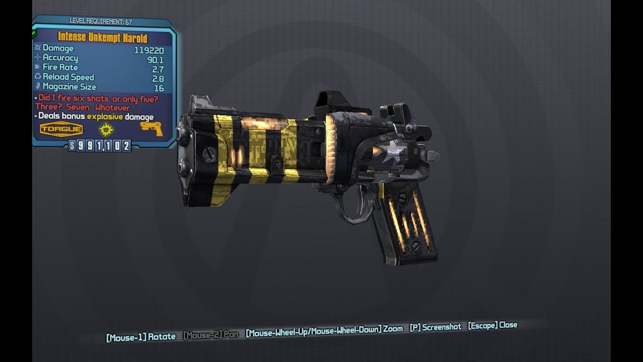 Гайд по borderlands 2/бордерлендс 2 легендарный пистолет гарольд