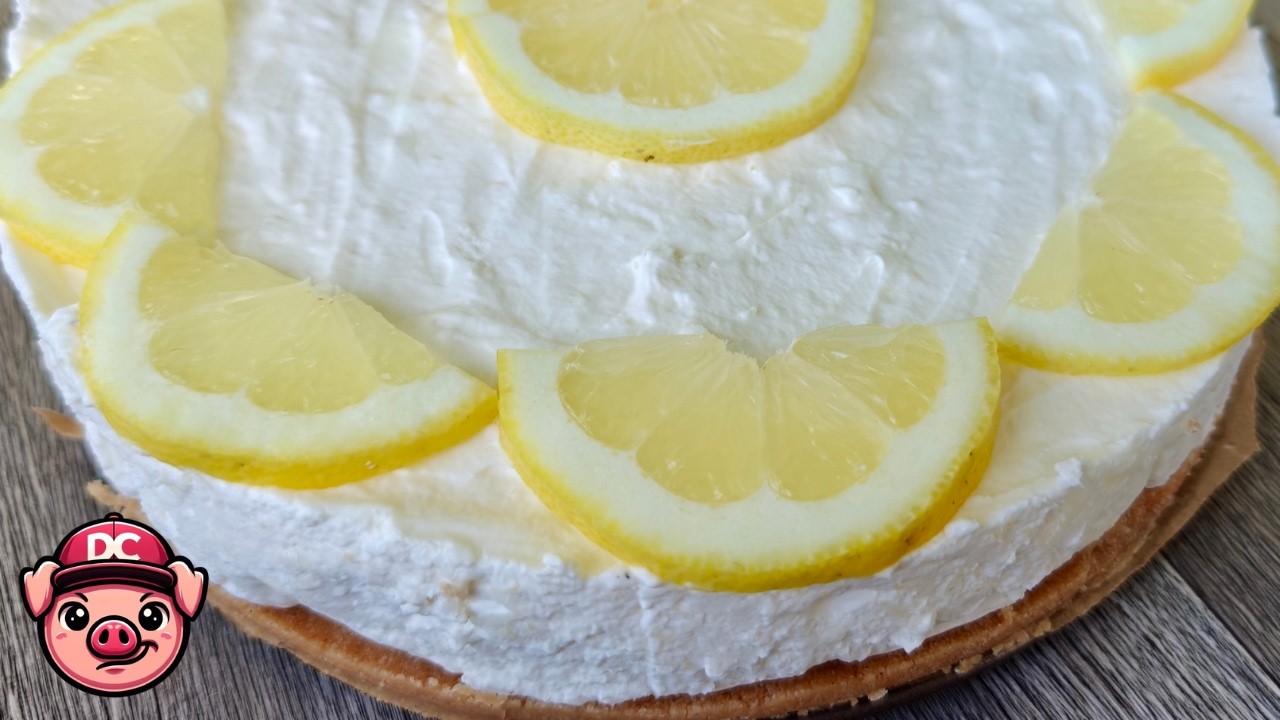 Tarta de Mousse de Limón en 4 Pasos 🍋 ¡Receta sin Horno!