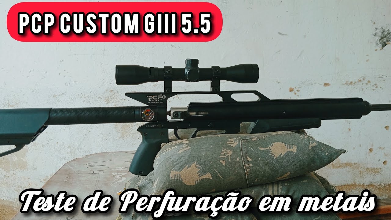 Testando chumbos de perfuração com a PCP CUSTOM GIII 5.5 