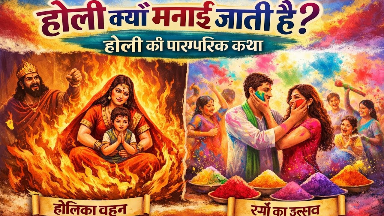 होली क्यों मनाई जाती है? | Holi or होलिका दहन की सच्ची कहानी | Holi and holika of story 
