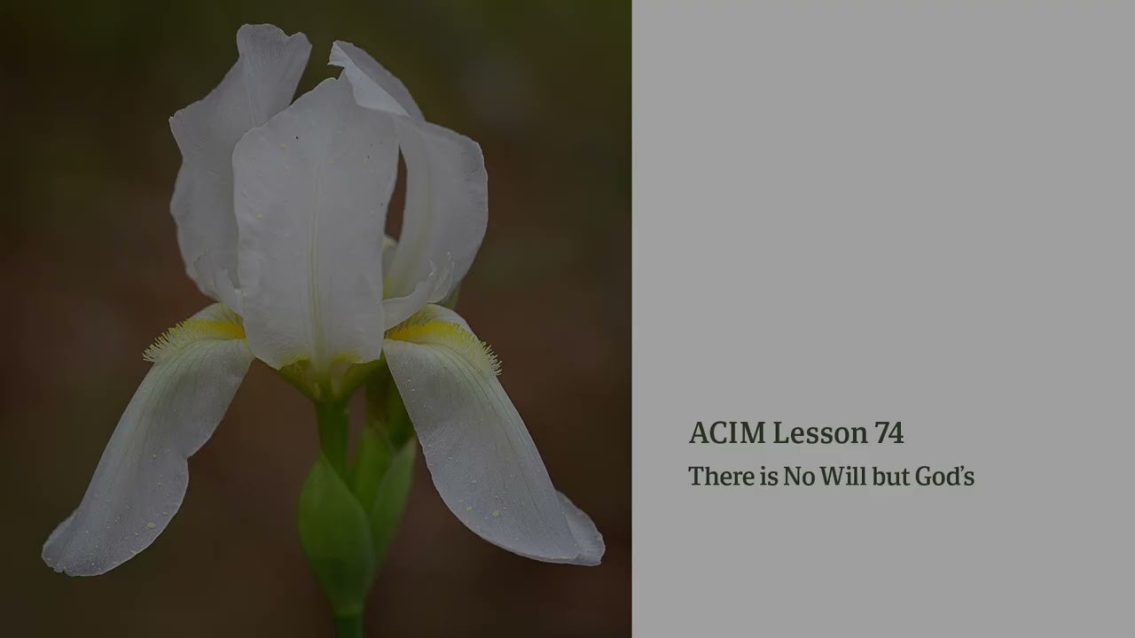 ACIM Lesson 74 — There is No Will But God's | Devotional Song