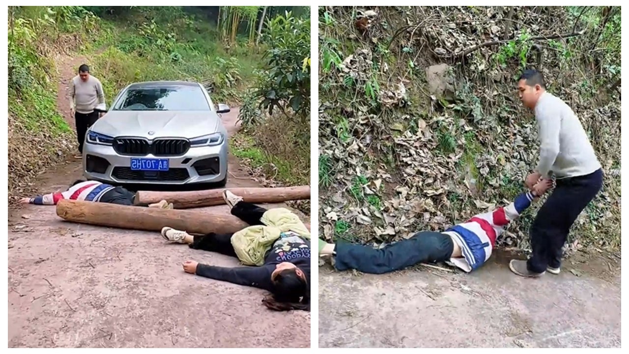 一位善良的男人遇到一个拦路的年轻男人，没救助居然却.......#正能量 #正能量剧情 #危险动作请勿模仿 #万万没想到