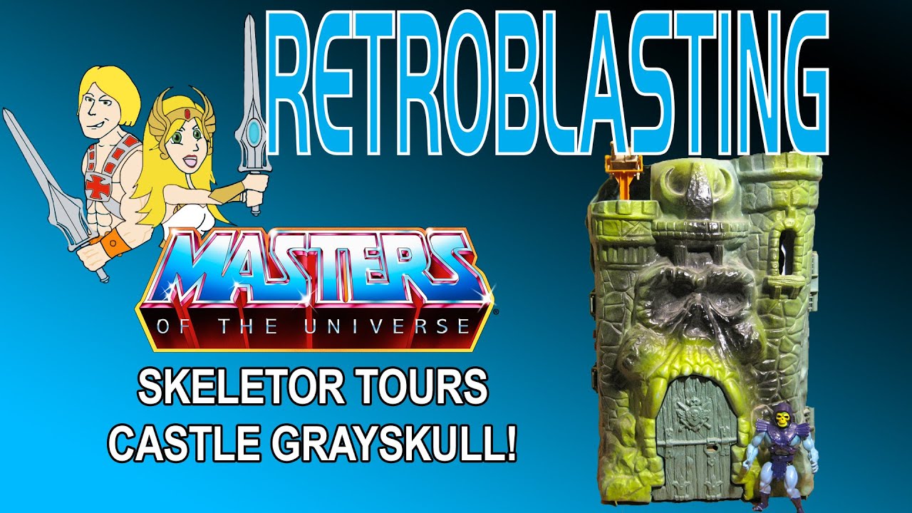 MOTU He-Man Castle Grayskull Vintage Toy Review - Skeletor Tours Castle Grayskull!
