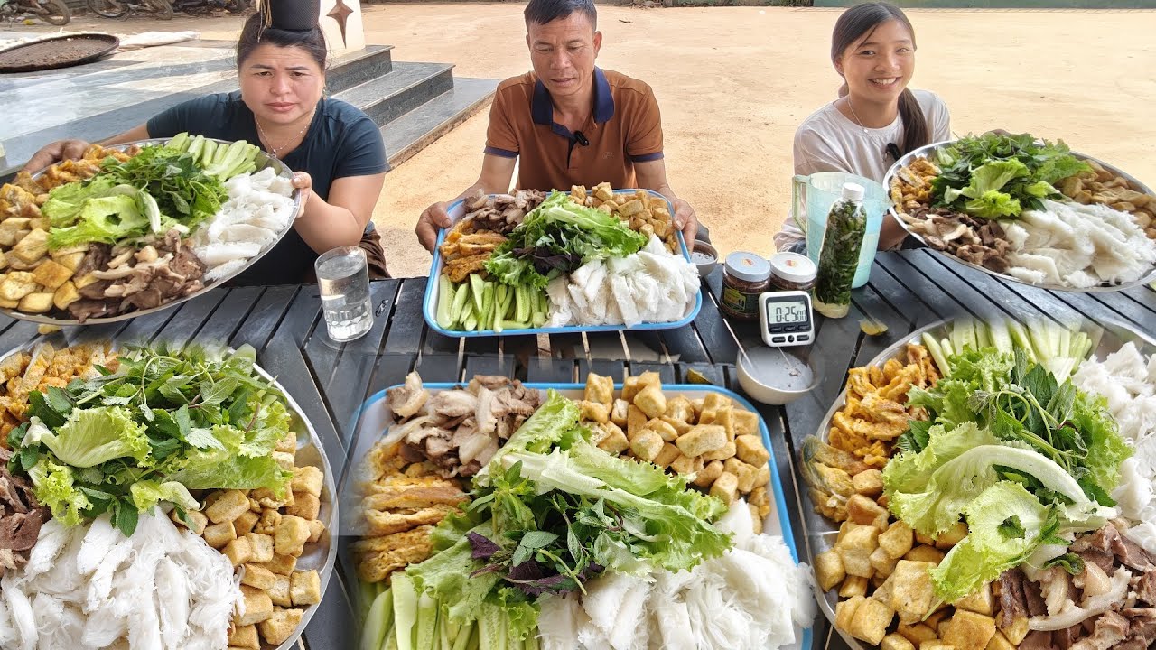 Phát Hoảng Với Cuộc Thi Ăn Hơn 10 Cân Bún Đậu Mắm tôm Giữa 3 Thánh Ăn Em Thảo Lại Gây Bất ngờ