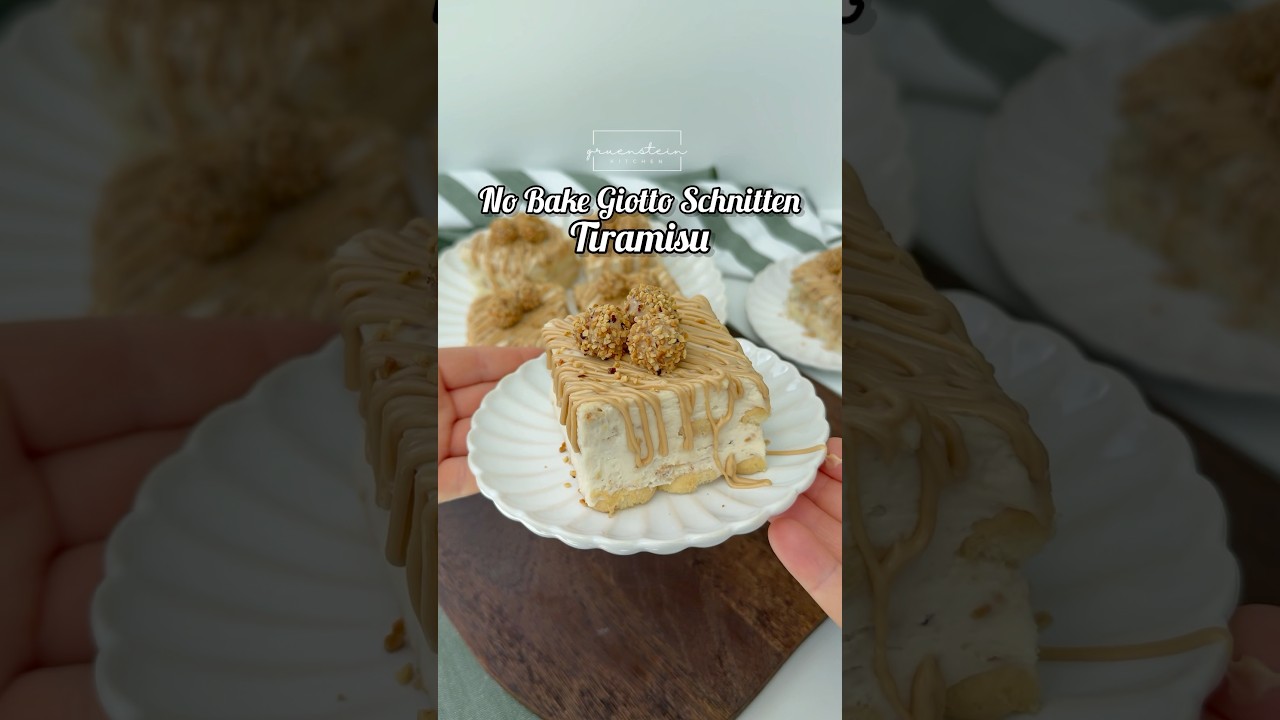 No bake Giotto Tiramisu/Schnitten #giotto #haselnuss #nobake #nobakecake