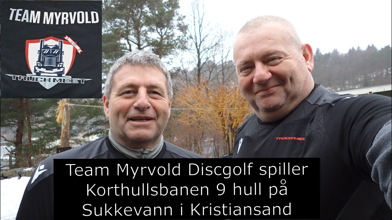 Team Myrvold discgolf spiller korthullsbanen på Sukkevann frisbeegolfpark