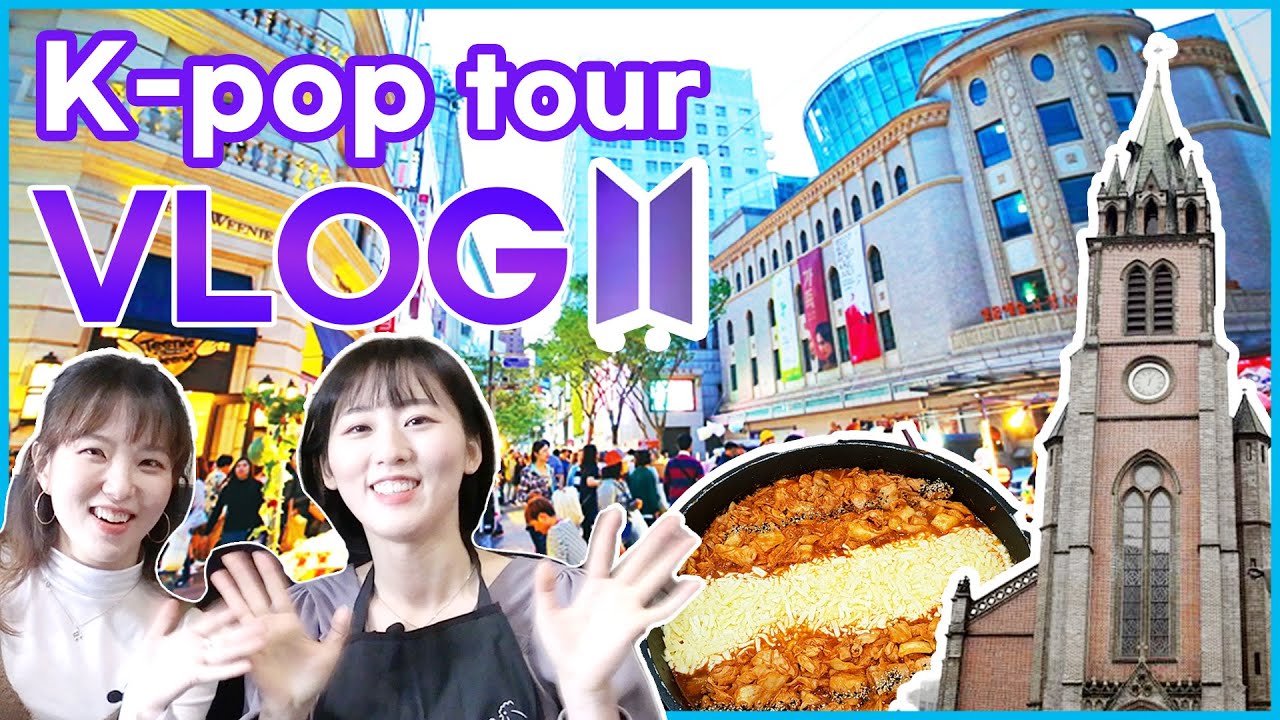 🇰🇷ENG) 명동 아이돌 굿즈샵 VLOG 🛍 Myeongdong K-pop Idol Goods Shop Tour ⎮명동 닭갈비 맛집 추천 ⎮ 스타 에비뉴에서 BTS 랑 손잡기⭐️