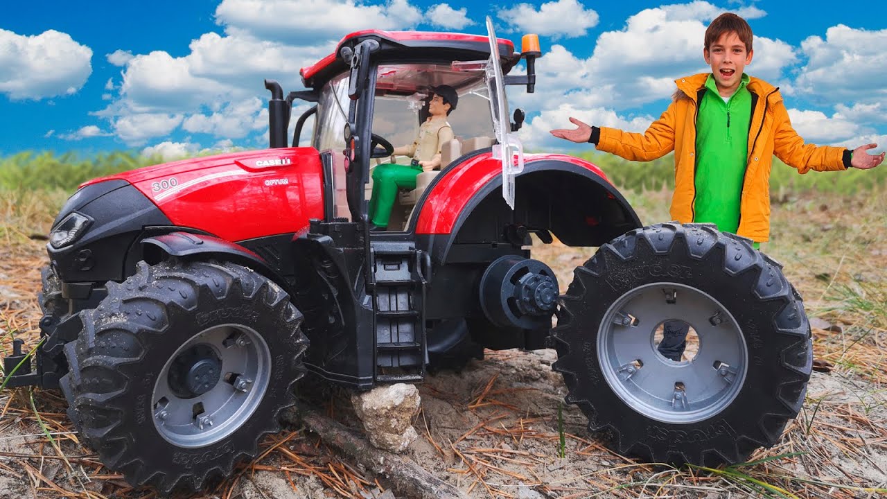 Трактор Bruder Case сломался - Приехал новый Трактор Fendt 1050 Vario