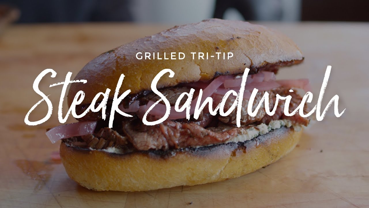 Grilled Tri Tip Steak Sandwich with Tomato Jam