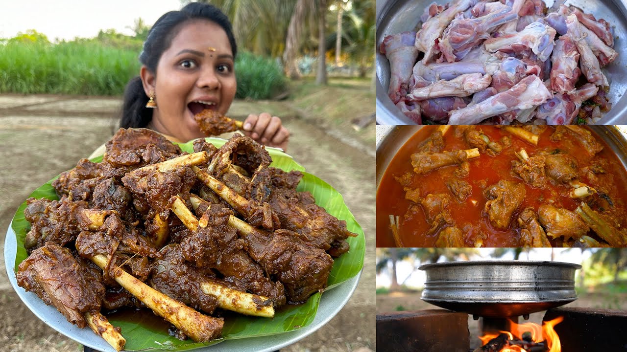 MUTTON BONE MARROW | நல்லி எலும்பு மிளகு வறுவல் செய்முறை | Mutton Pepper Fry Cooking