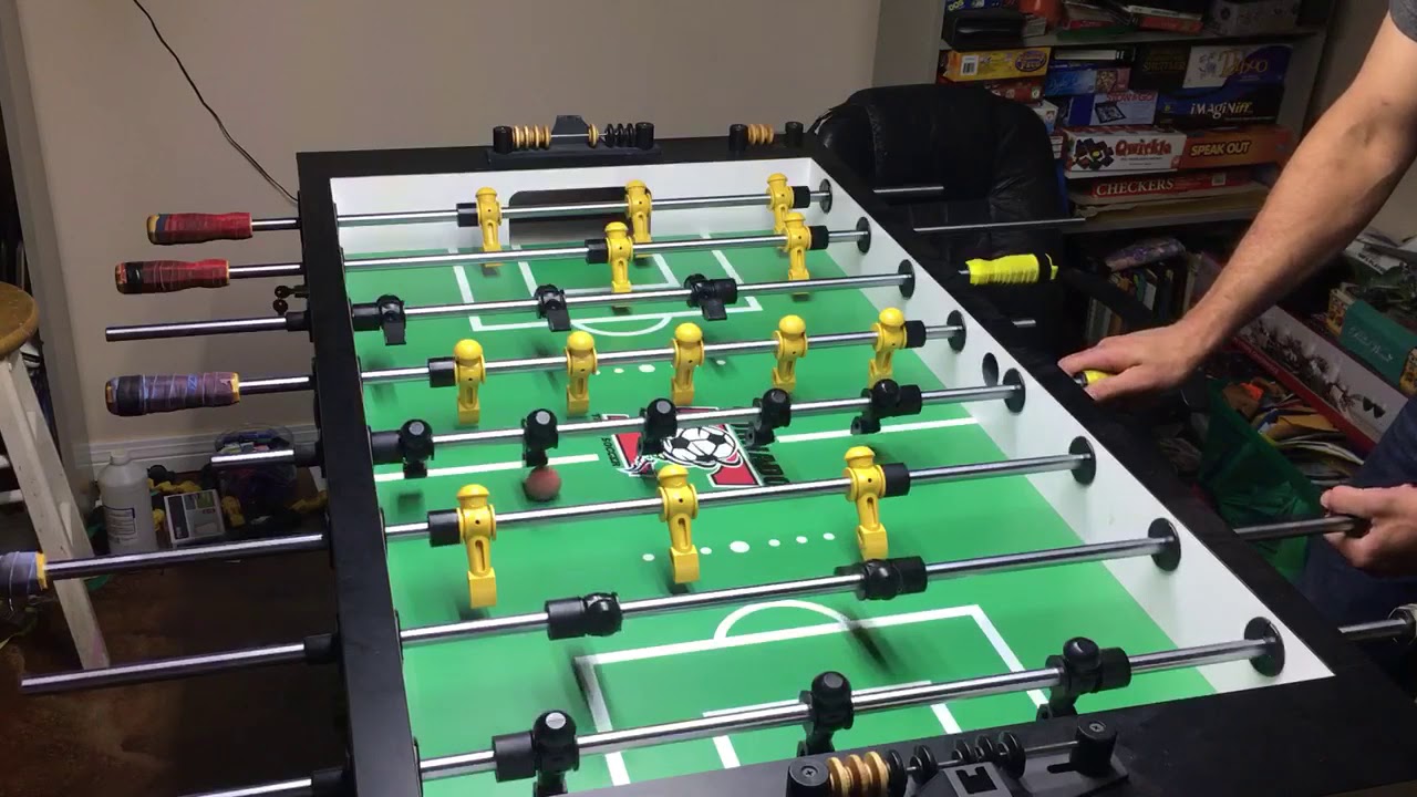 Foosball 5-2 Backflip aerial shot