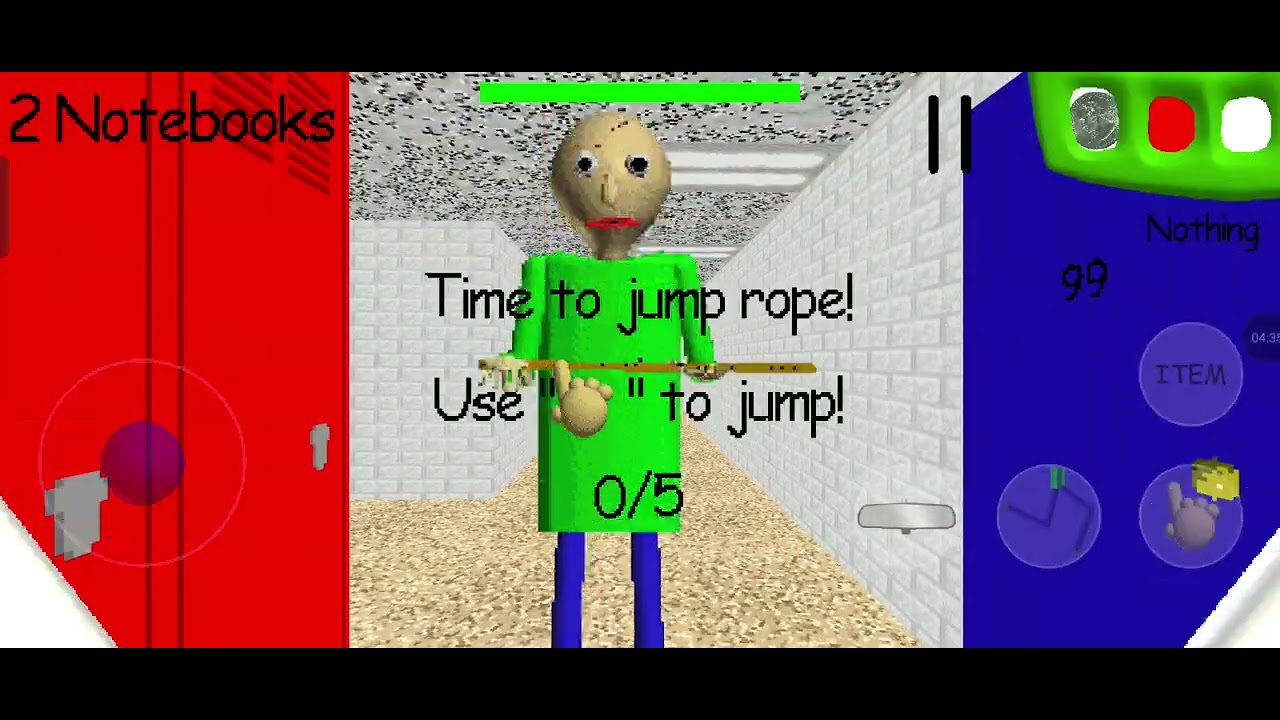 Playing baldi's basics video 🏫