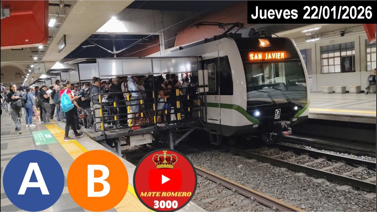 Tarde de Trenes en Líneas A y B | Jueves 22/01/2026 | Metro de Medellín 