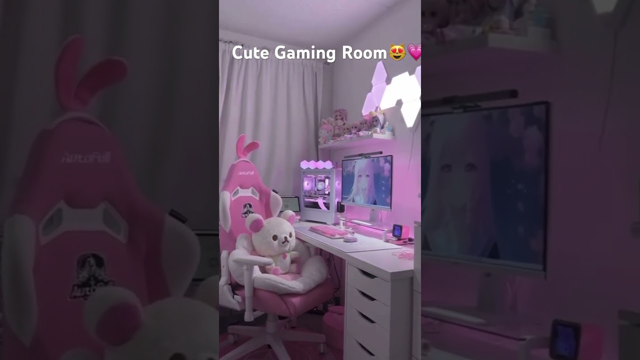 Cute gaming room💗/ Cute Gaming setup Girl