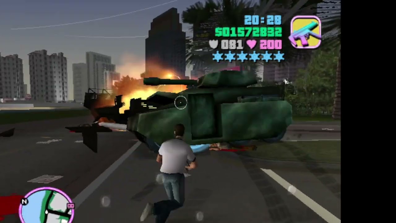 GTA Vice City 6-STAR WANTED LEVEL ( Washington Beach) #gtavicecity #gaming