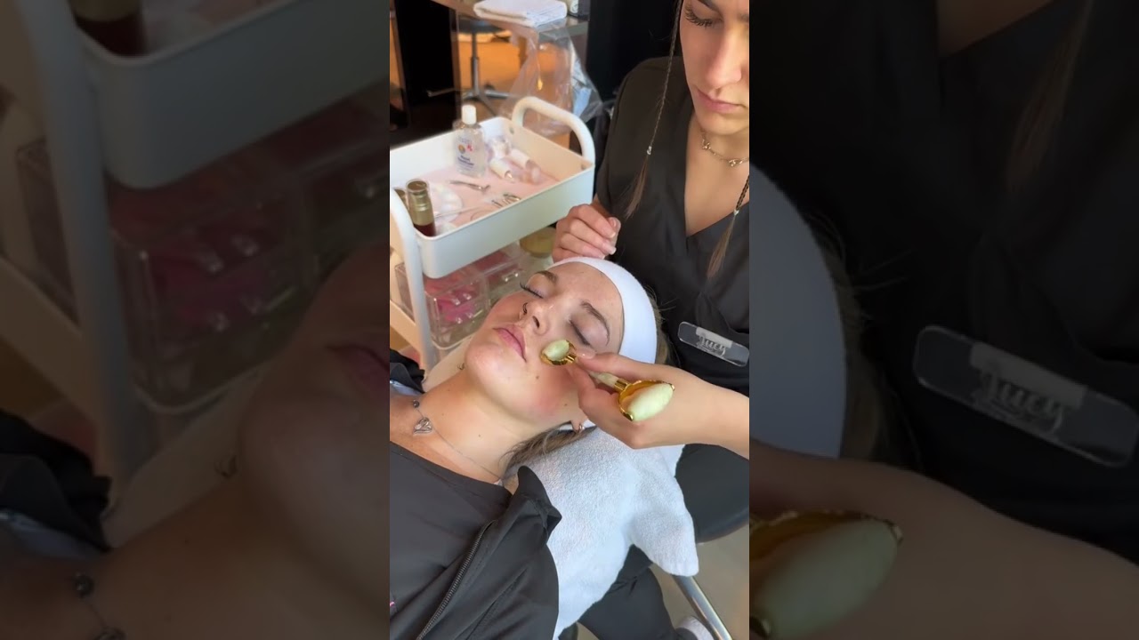 DITL of a esthetician student #facial #esthetics #massage #beautyschool #lucyseitz