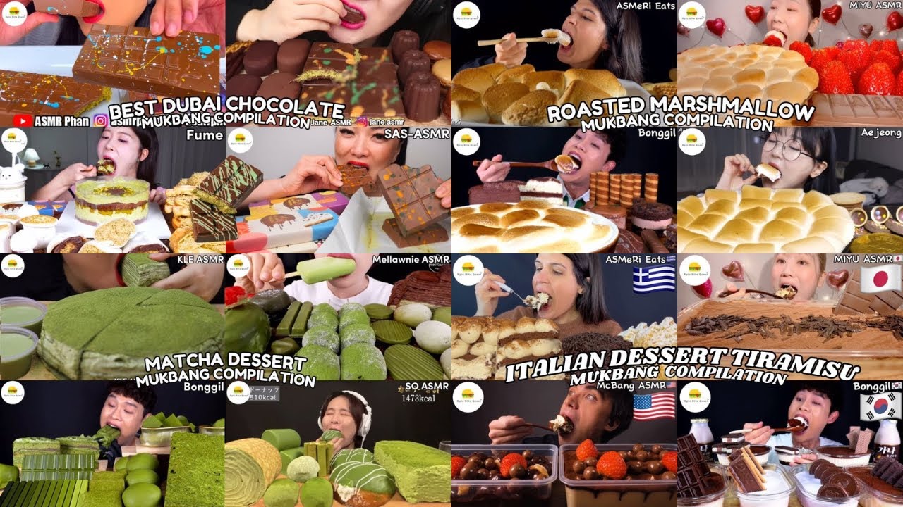 ASMR | 1 HOUR BEST DESSERT MUKBANG COMPILATION |