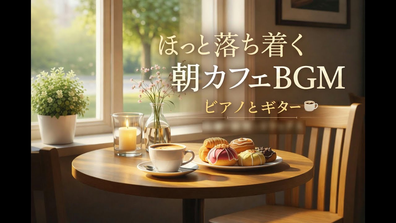 ほっと落ち着く朝カフェ時間｜ピアノとギターのリラックスBGM【作業用】Relaxing background music with piano and guitar