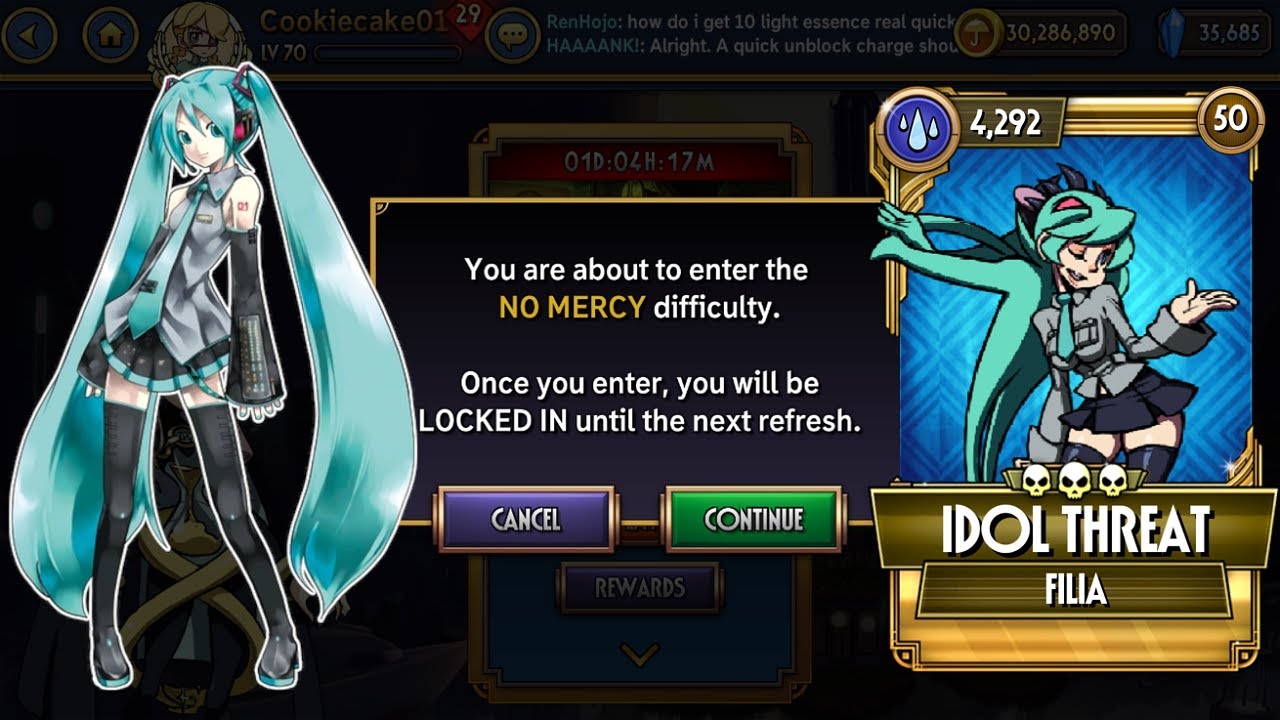 Topping Charts and Stealing Hearts - Idol Threat vs. No Mercy | Skullgirls Mobile