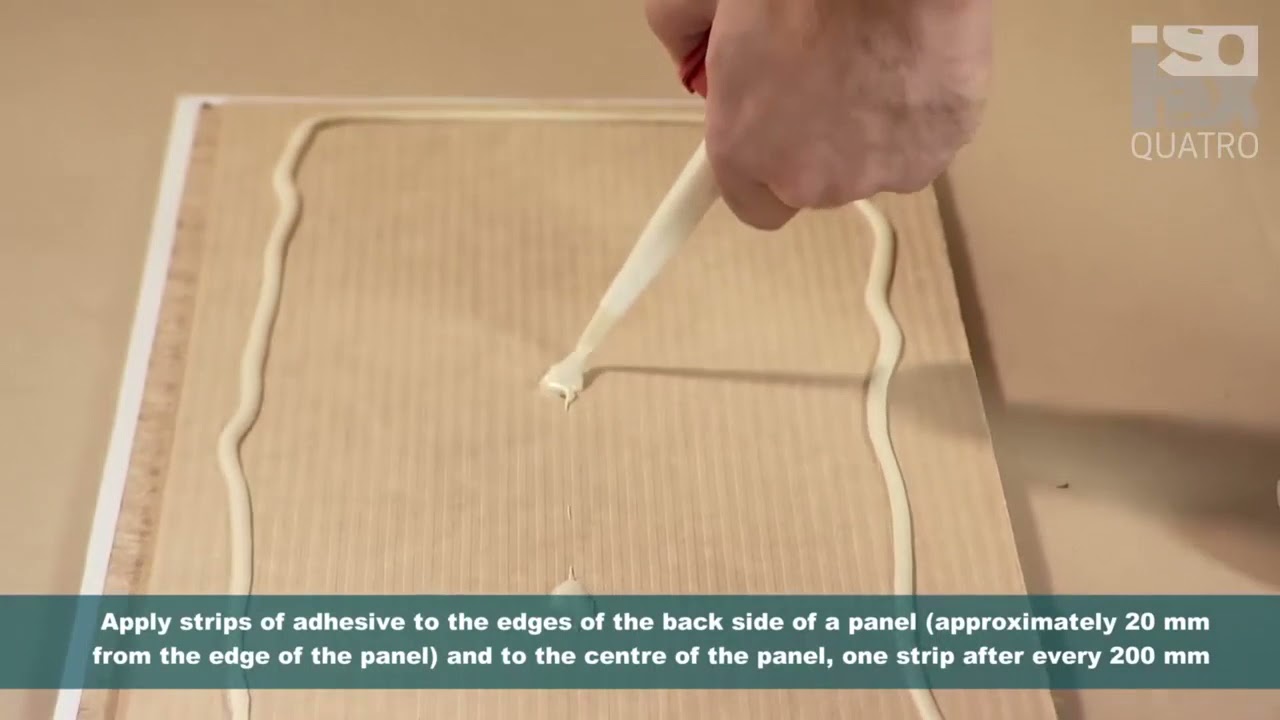 ISOTEX installation with adhesive