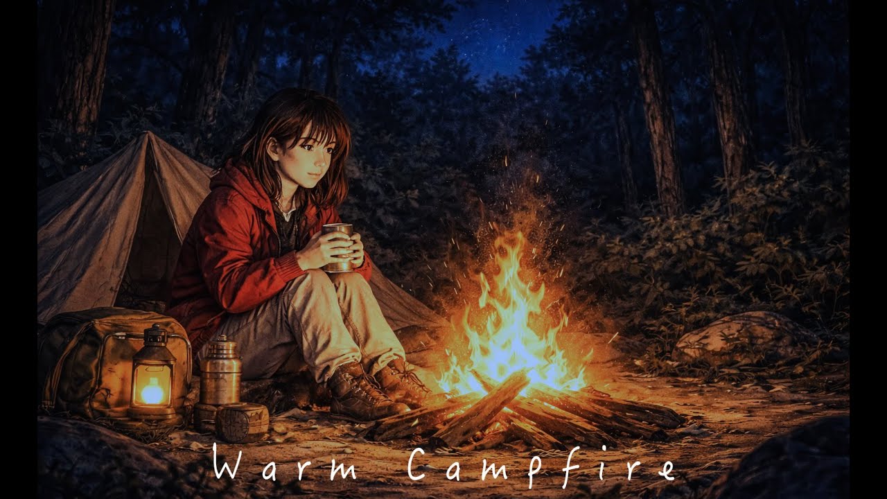 🌒 An Hour Of Warm Campfire Music ☕ ⭐ 🔥