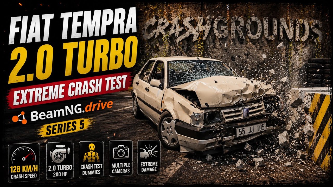 Fiat Tempra 2.0 Turbo | Extreme Crash Test | BeamNG.drive | Series 5