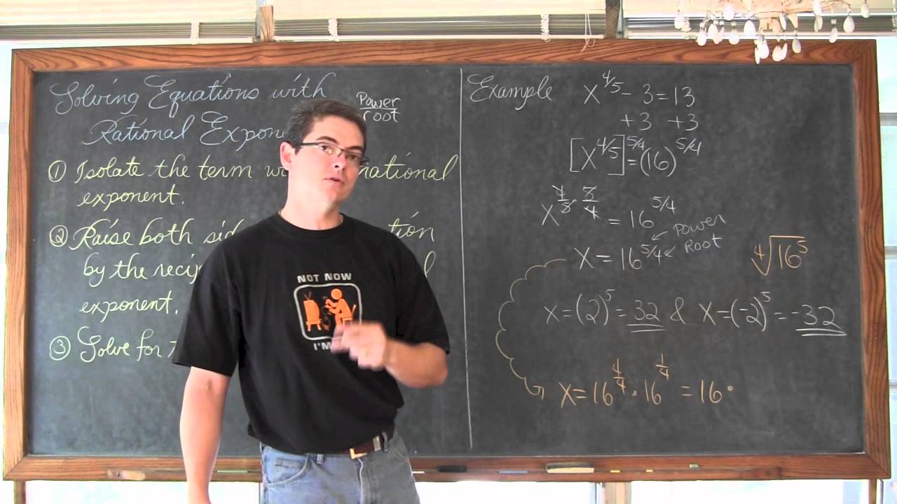 Solving Equations Rational Exponents