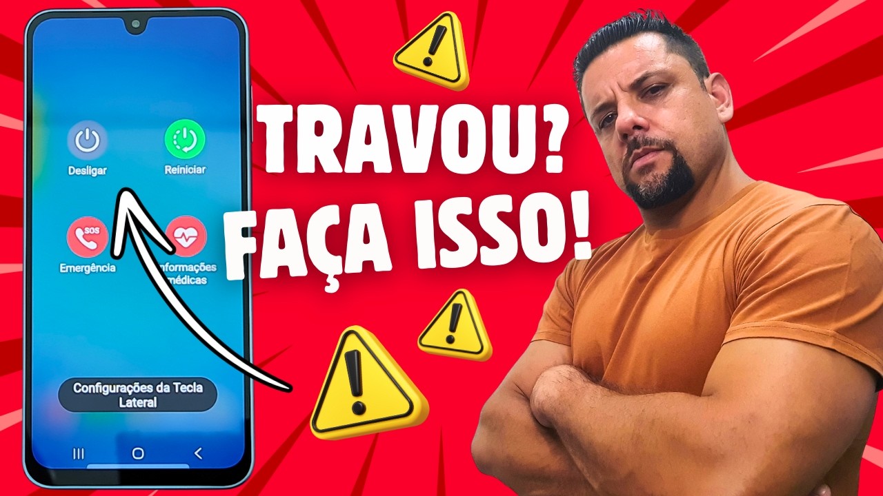 Samsung Galaxy A17 TRAVOU? Aprenda 3 Formas de REINICIAR Agora! 🔄 [O 3º é para Emergências!]